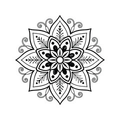 vector illustration of a floral ornament