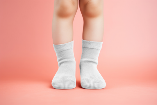 PNG kid's socks mockup, transparent design