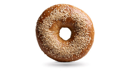 Whole Wheat Style Bagel with Sesame Seeds in PNG Layout