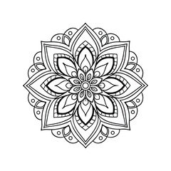 abstract floral mandala design element
