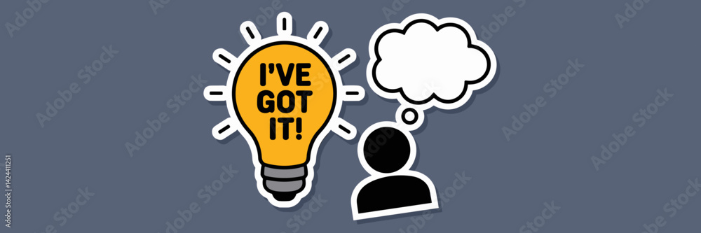 Poster light bulb with 