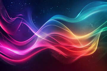 Vibrant Color Waves in Cosmic Space – Surreal Light and Energy Display