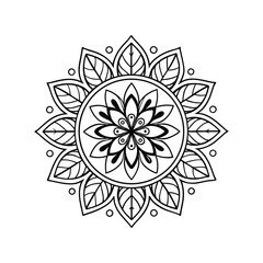 abstract floral mandala design element