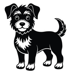 cute dog icon set 6 vector on white background 