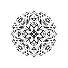 abstract floral mandala design element
