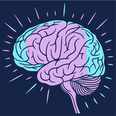 Vibrant Brain Illustration.ai