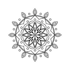 abstract floral mandala design element