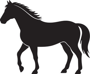 Horse Silhouette Illustration Vector Art Graphic Design Element Elegant Style