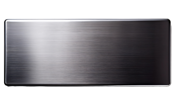 Sleek Brushed Metal Surface for Modern Design and Aesthetic Applications on transparent background