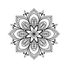 abstract floral mandala design