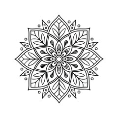 abstract floral mandala design