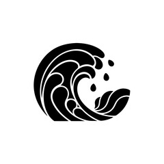 creative details Water Wave Icon vector Illustration