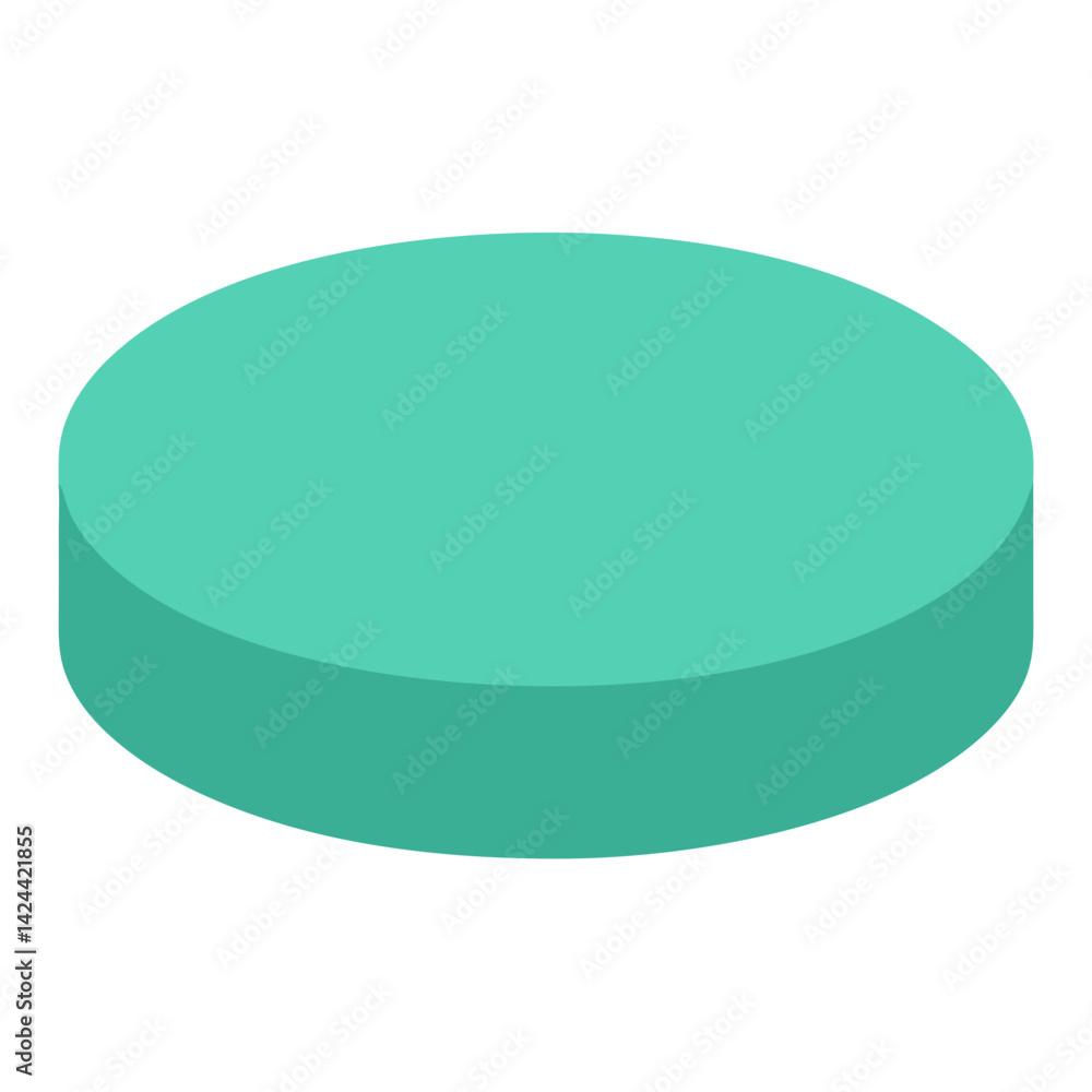 Poster a simple, clean and isolated flat round podium showcases the featured content. a plain platform for 