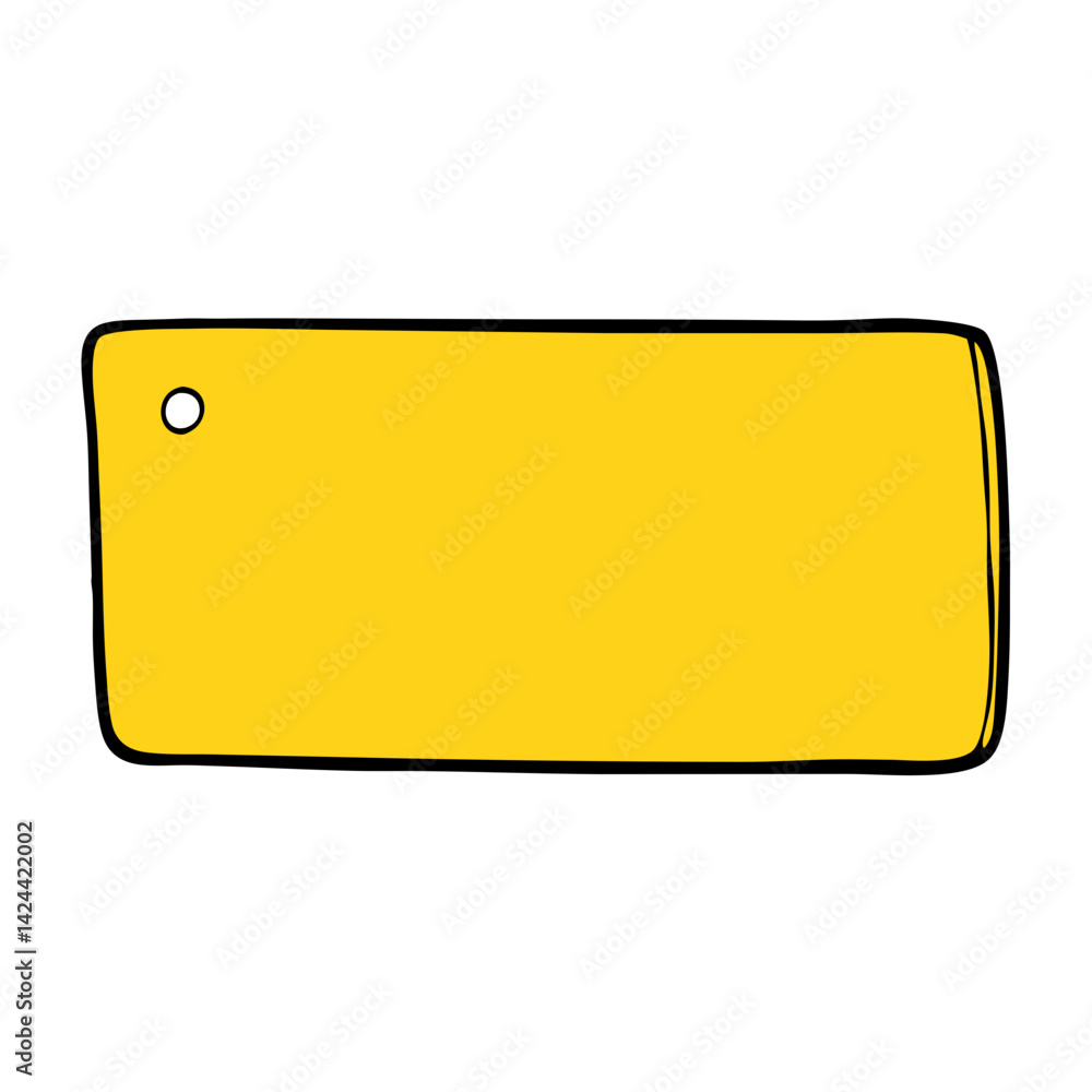 Poster a simple yellow rectangle with a circular hole, showcasing a clean and minimal design.