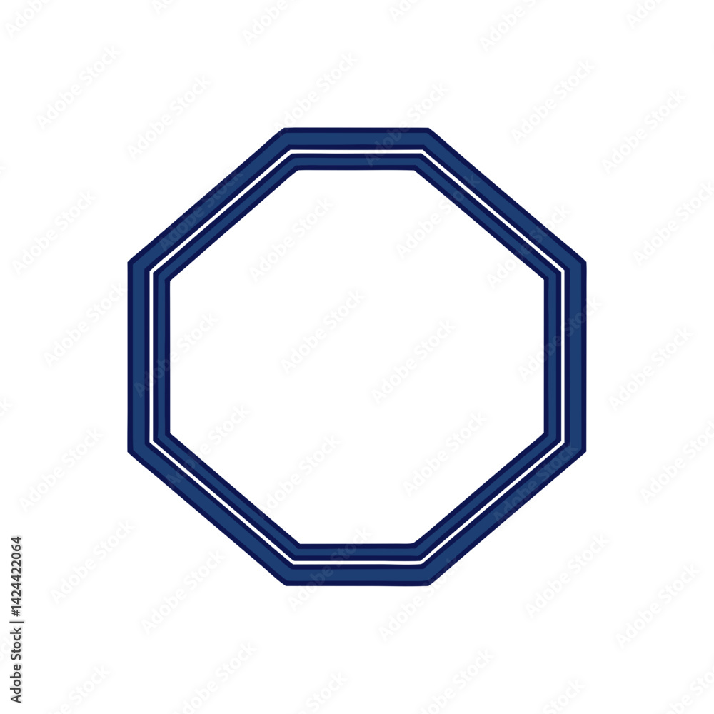 Poster a simple yet stylish octagonal frame with a modern and minimalist design. the image is perfect for v