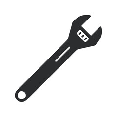 Adjustable Wrench Tool Icon for Engineering and Repair