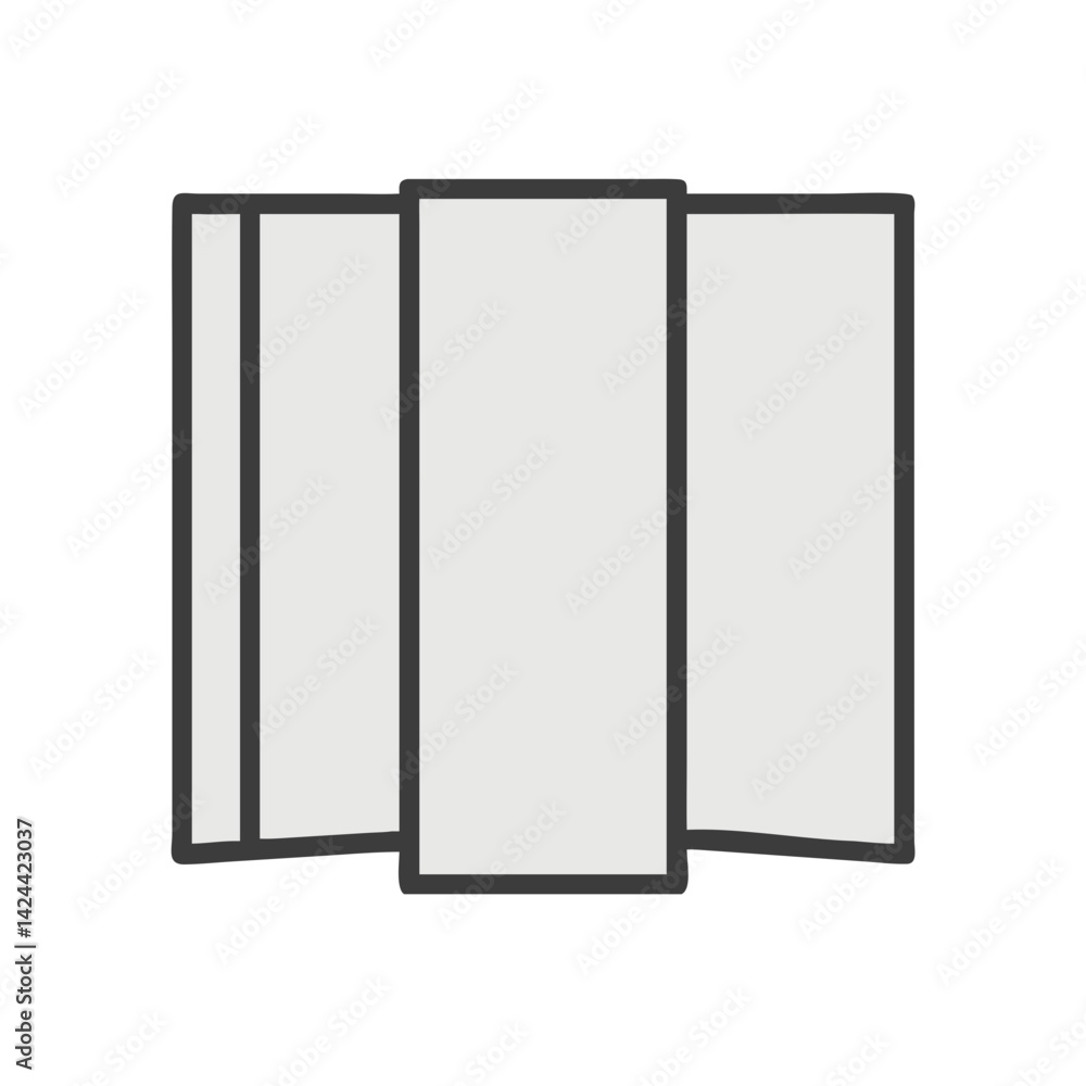 Poster minimalist design: three intersecting rectangles on black background