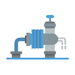 Water filtration system icon, clean water process illustration