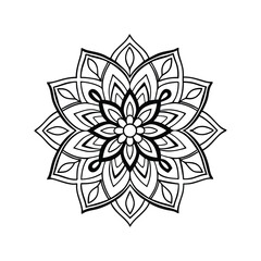 abstract floral mandala design