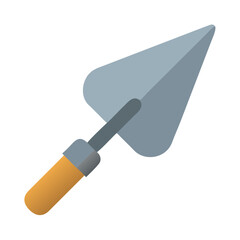 Illustration of a trowel on a black background