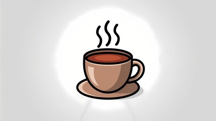 Obraz premium A warm cup of tea radiating steam. A classic illustration of a relaxing hot beverage