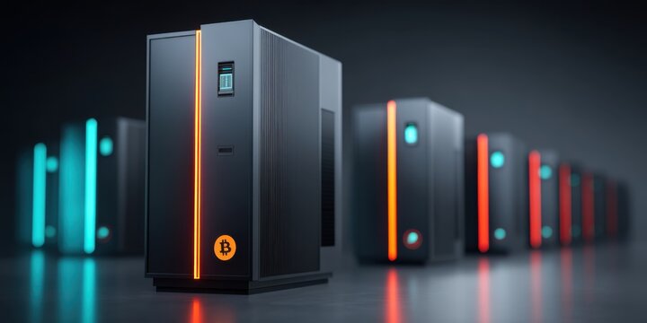 Bitcoin Mining Farm: High-Tech Servers and Cryptocurrency Technology