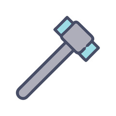 Mallet Tool Icon Vector on Black Background Illustration