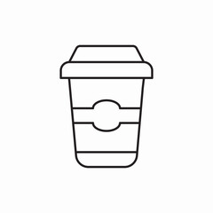 Takeaway coffee cup icon vector sign
