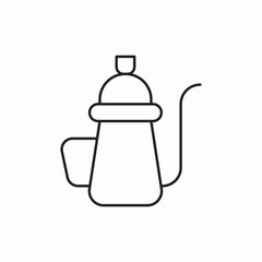 Coffee kettle pot icon vector sign