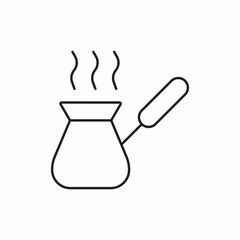 Turkish coffee pot icon vector sign