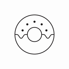 Sweet donut pastry icon vector sign