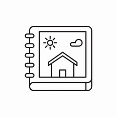 home house image album icon vector sign