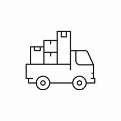 Property delivery truck icon vector sign