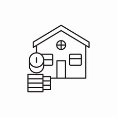 Modern home design icon vector sign