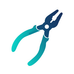 Modern Gradient Pliers Illustration on Black Background