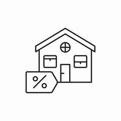 house home discount sale icon vector sign