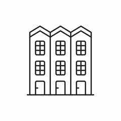 Apartment building multi family icon vector sign