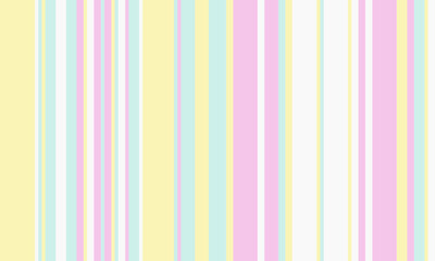 Pattern of vertical stripes, colorful thin and thick lines. Irregular stripe background, vector seamless texture. Abstract striped geometric design in bright colors.