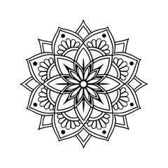 abstract floral mandala design