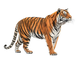 Fototapeta premium The Royal Bengal Tiger Isolated 