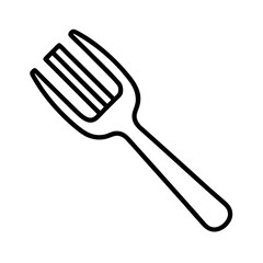 outline of fork with white background