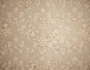 Subtle vintage damask, soft floral motifs, elegant antique wallpaper,  aesthetic,  design,  detail