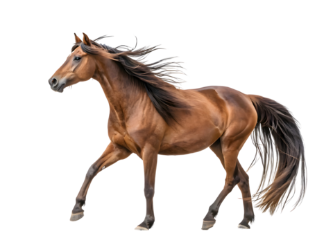 A red horse isolated 
