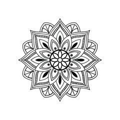 black and white mandala