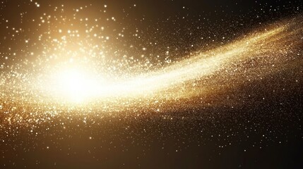 Cosmic gold nebula, glowing particles in space, dynamic abstract background,  for digital art