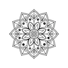 black and white mandala