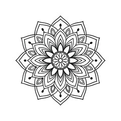 black and white mandala