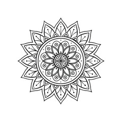 black and white mandala