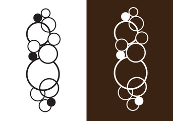 Dual-Tone Overlapping Circles - Geometric Contrast Design