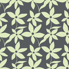 Fototapeta premium Watercolor floral seamless pattern for wallpaper, prints design. Flower background. Summer textile texture. Ornament illustration. 